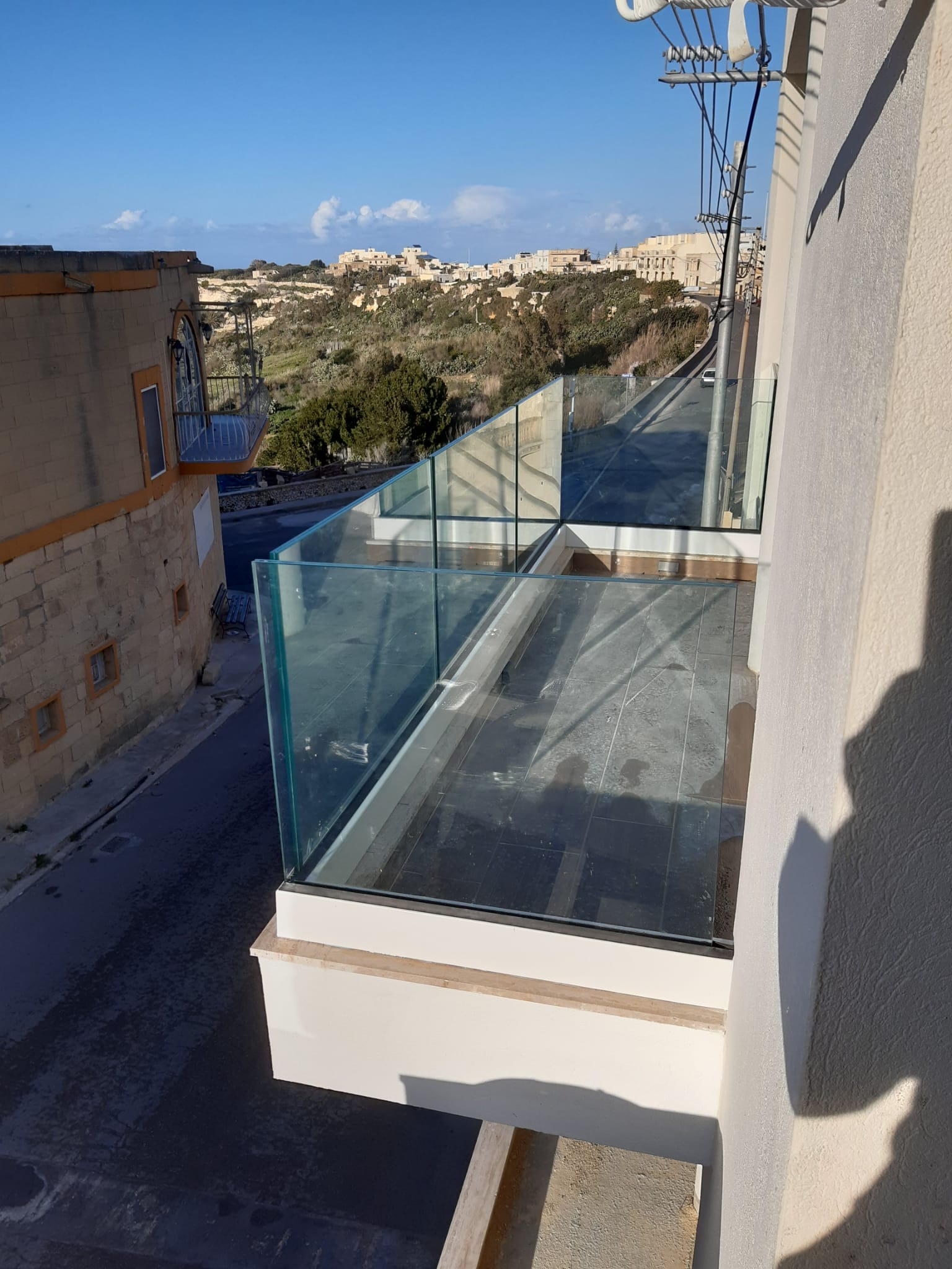 glass railing white profile glass railing white profile